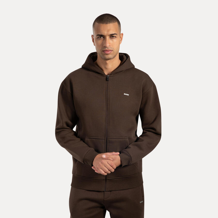 

SMILODOX Мужская толстовка с капюшоном на молнии Ilyas Brown