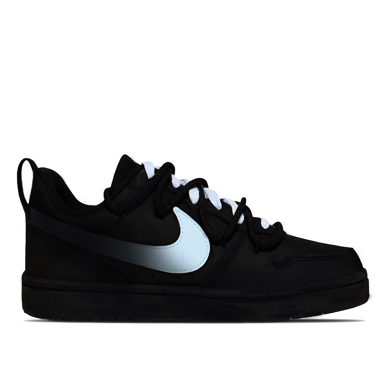 Court Borough Mist Blue Cat Paw нескользящие устойчивые к истиранию низкие детские скейтбординг кроссовки для подростков Nike, синий/черный — фото 3