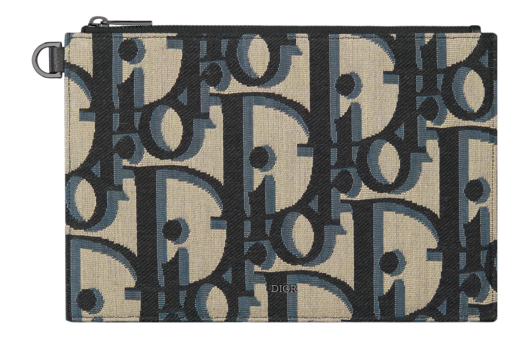 

DIOR Кожаный клатч унисекс бежево-черный