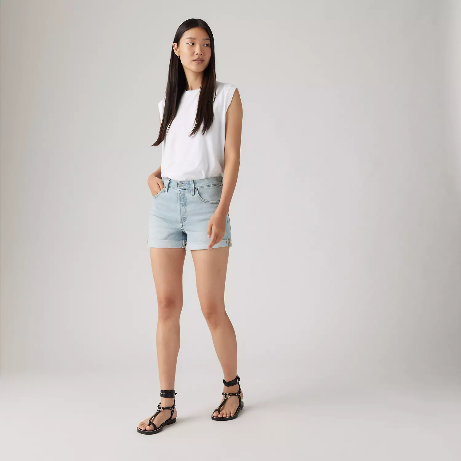 

Женские шорты 501 Original Fit с высокой посадкой Levi's, цвет Chameleon Copy - Light Wash