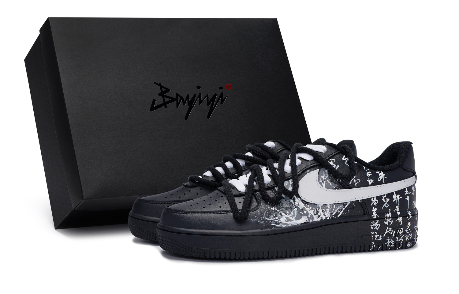 Nike Air Force 1 Антискользящие Износостойкие Низкие Кроссовки для Скейтбординга Унисекс Черный Белый Серый