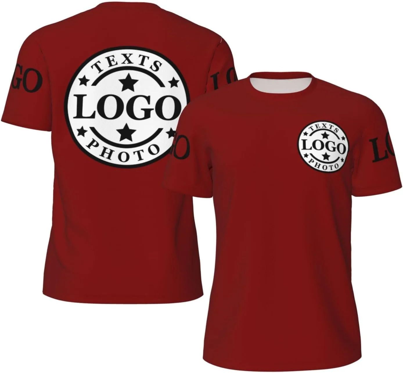 

Футболка Custom с принтом спереди и сзади