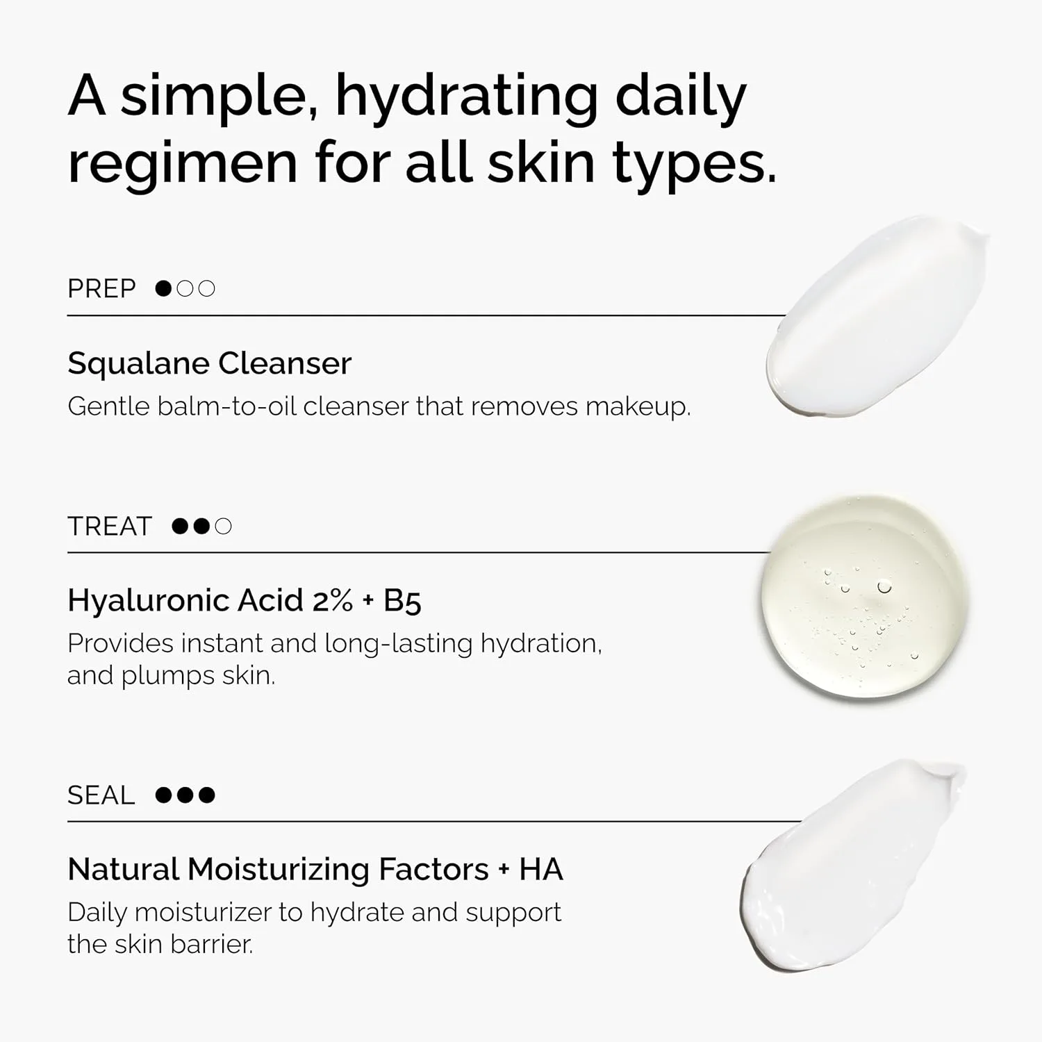 The Ordinary The Daily Set, набор для ежедневного ухода с очищающим средством с скваланом, гиалуроновой кислотой 2% + B5 и натуральными увлажняющими факторами + HA — фото 4