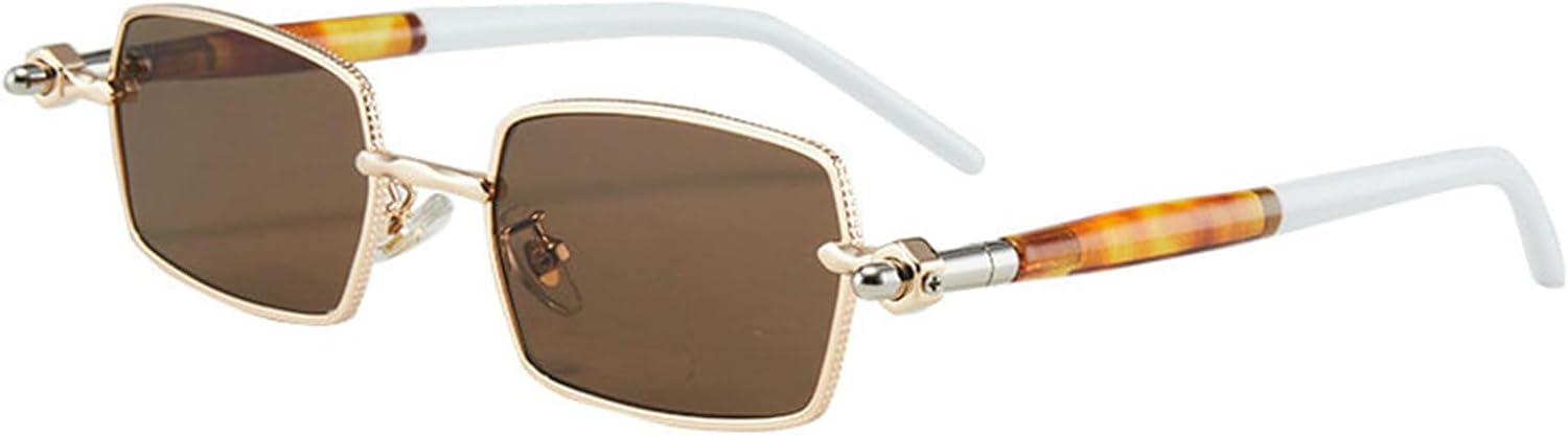 

Солнцезащитные очки Helena Trendy Rectangle для женщин, металлические солнцезащитные очки золотистого цвета, квадратные солнцезащитные очки для женщин с защитой от УФ-излучения, C4