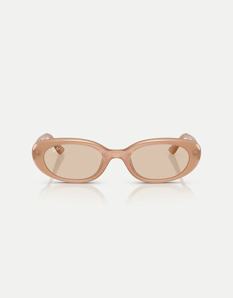 

Солнцезащитные очки Ray-Ban Rb4441d в прямоугольной оправе с коричневыми линзами в опалово-бежевом цвете
