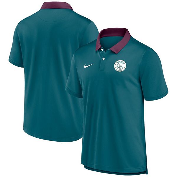 Мужская бирюзовая футболка поло paris saint-germain 2024/25 performance 20 Nike — фото 2