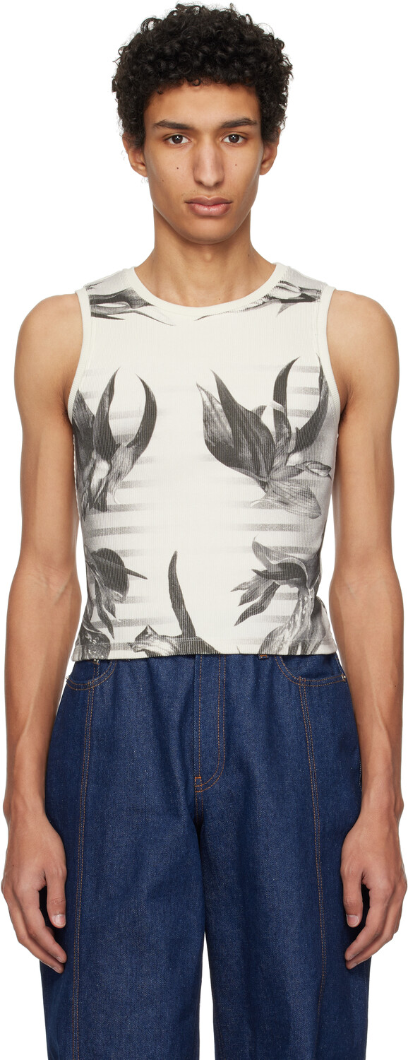 

Топ-майка-мариньер Off-White Flower Body Morphing Jean Paul Gaultier