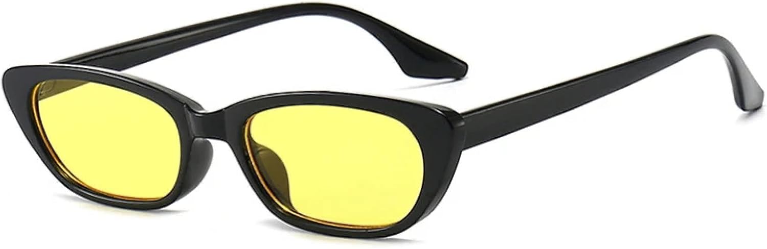 

Винтажные женские солнцезащитные очки «кошачий глаз», модные солнцезащитные очки в маленькой оправе для мужчин, роскошные очки для активного отдыха и путешествий, мужские очки с защитой от УФ-излучения UV400 generic, Black Yellow