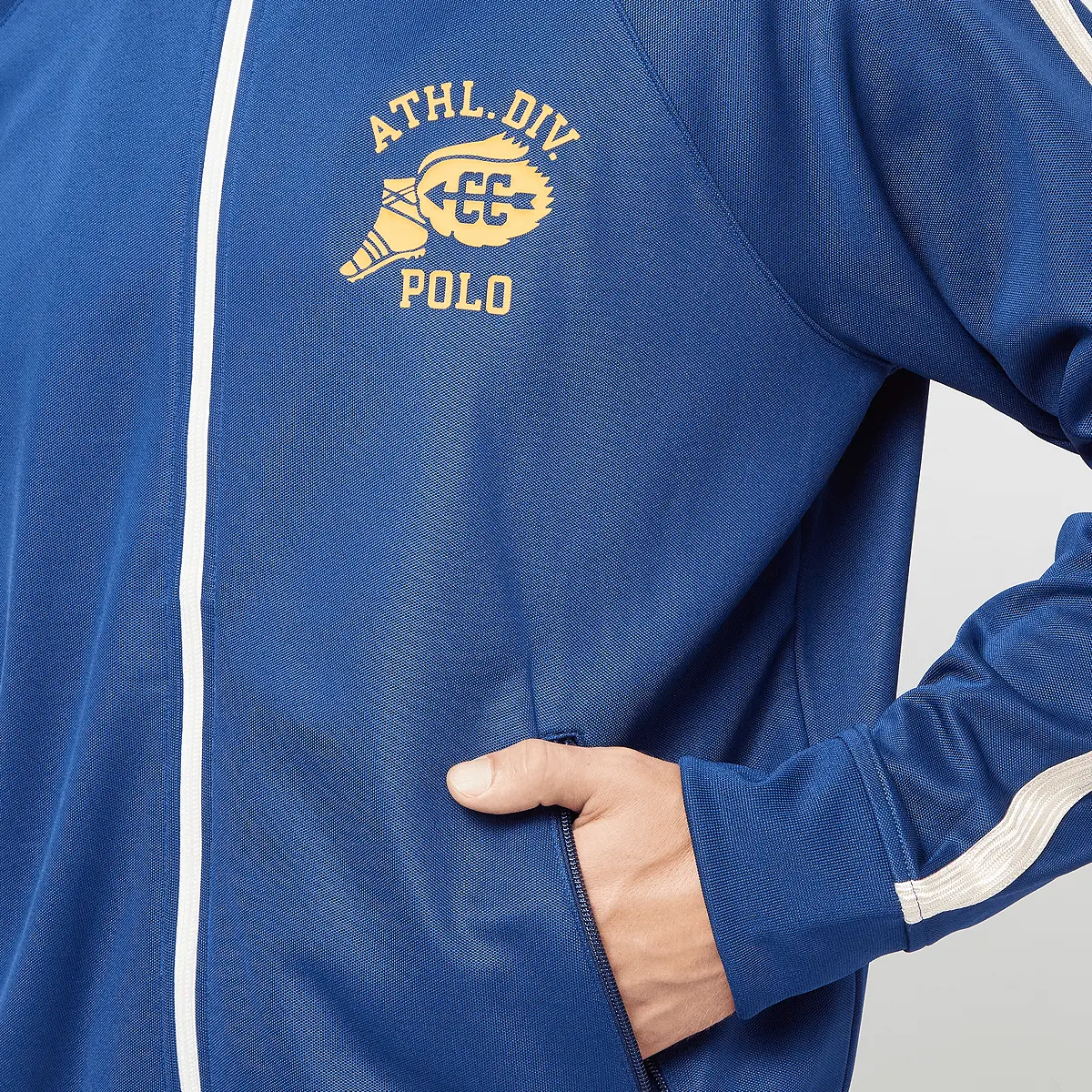 Куртка Polo Ralph Lauren LSFZTRACKM1-Long Sleeve-Full Zip, синий — фото 3