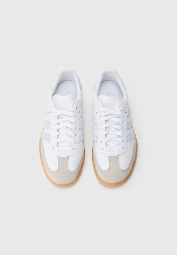 Кроссовки samba унисекс Adidas Originals, White/Crystal Sky/Gum — фото 4