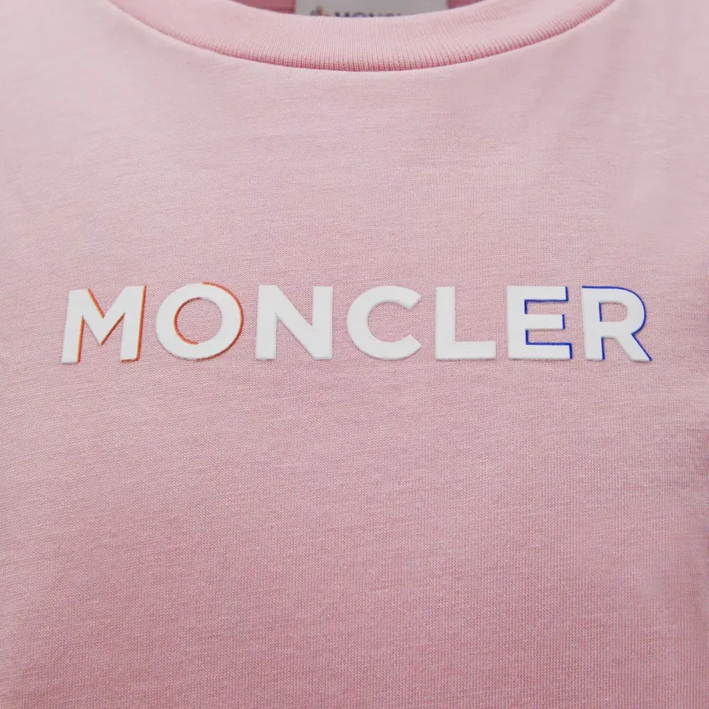 Детская футболка с круглым вырезом Moncler, Pink — фото 4