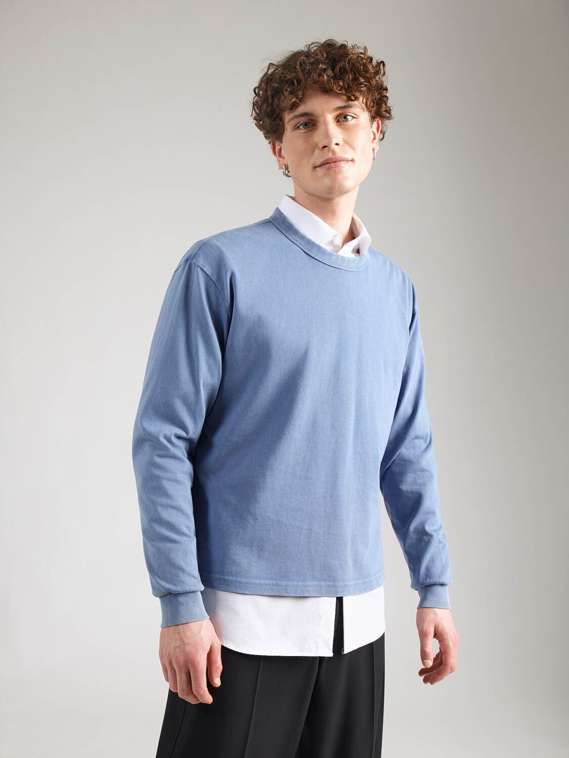 GAP Футболка 'LS HVY CROP TEE' в светло-голубом цвете — фото 3