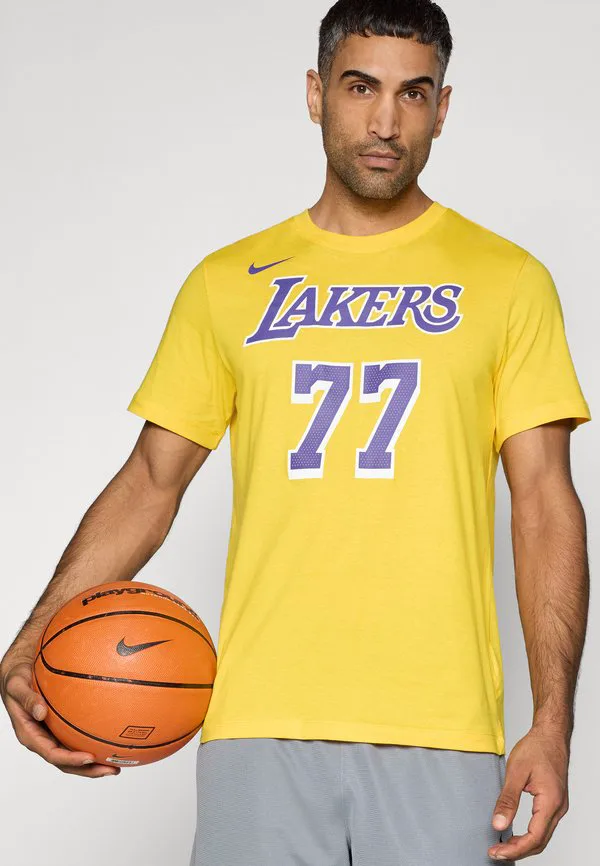 Футболка los angeles lakers, клубная одежда луки дончича Nike Performance, Amarillo — фото 4
