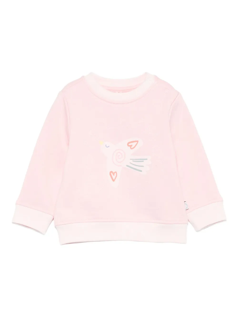

Толстовка с птичьим принтом Stella McCartney Kids, розовый