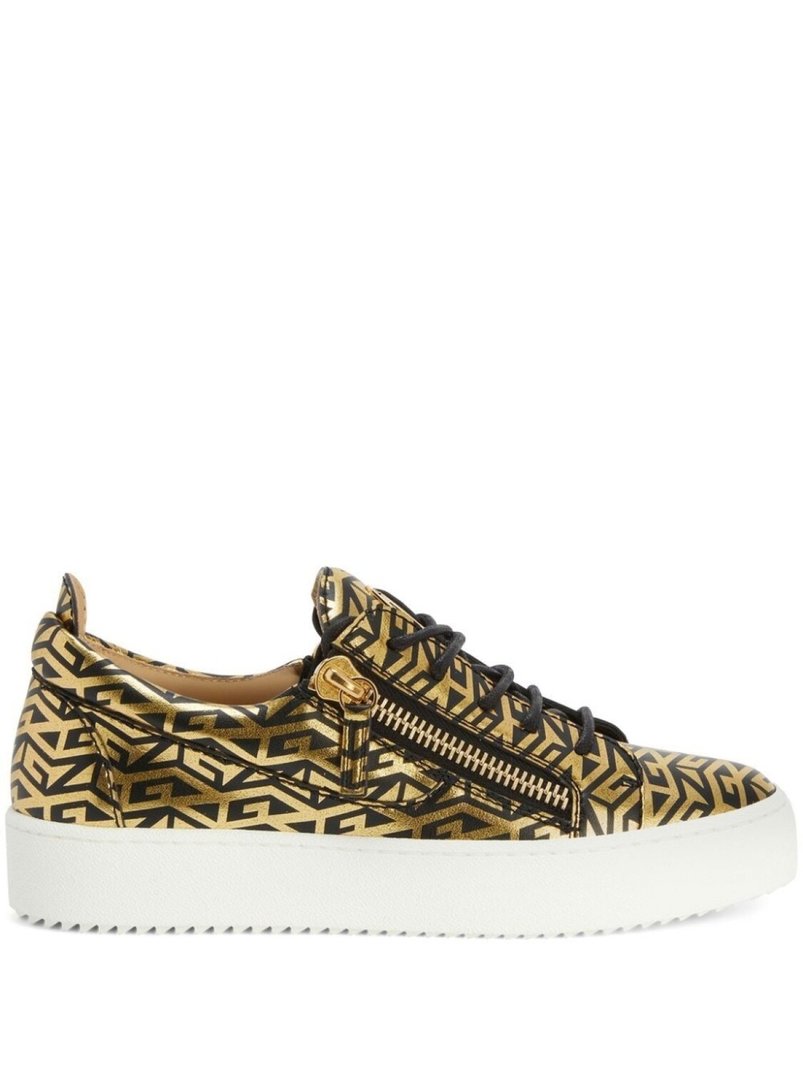 Giuseppe Zanotti кеды Gail с монограммой, золотистый