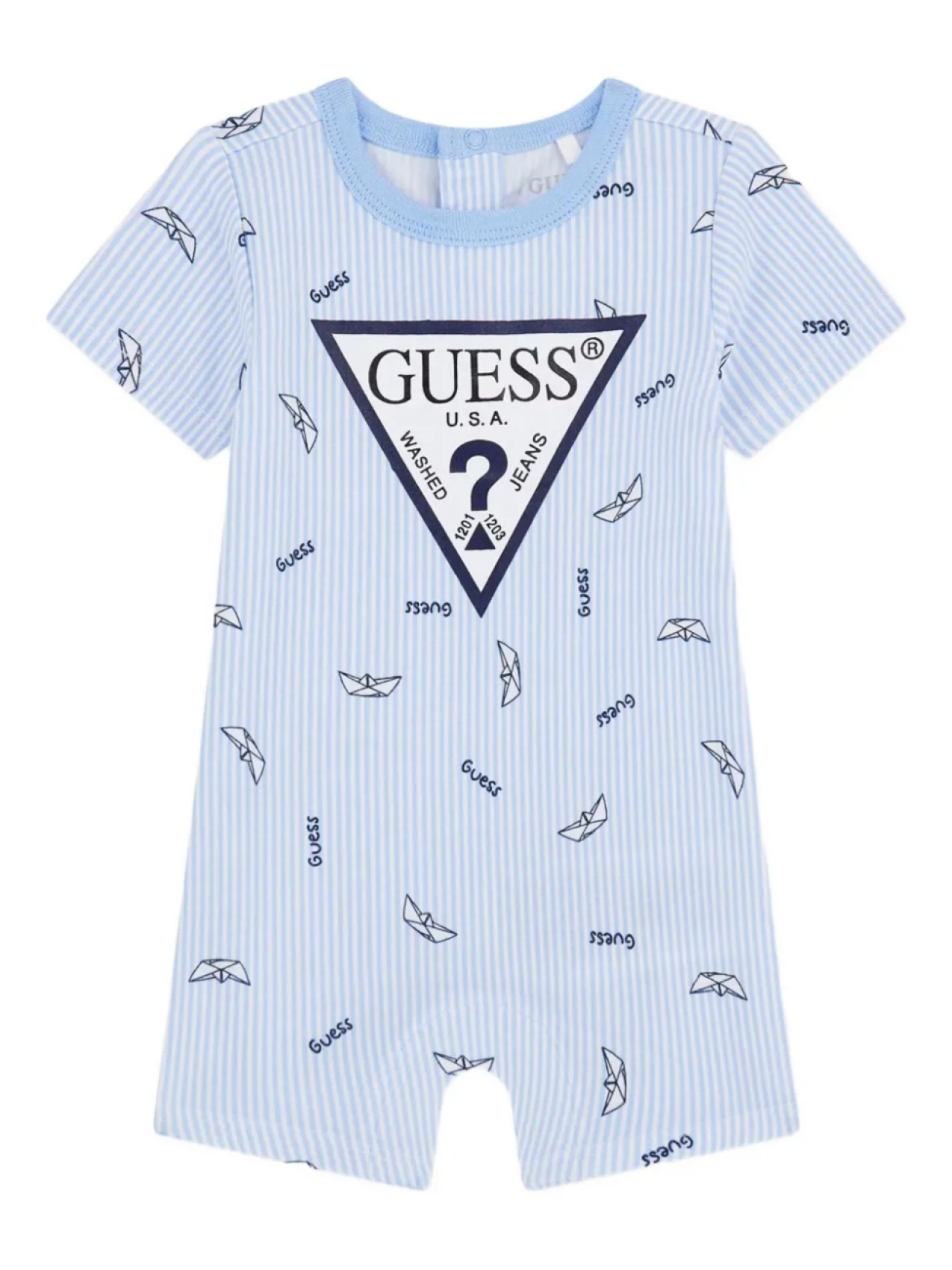 

Полосатый комбинезон с логотипом guess kids, синий
