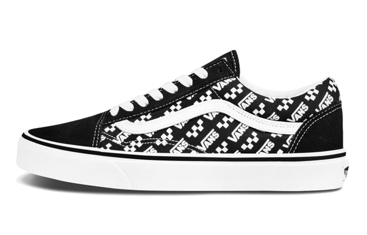 

Кроссовки Old Skool Vans 'Logo Repeat - Black', Черный, Кроссовки Old Skool Vans 'Logo Repeat - Black'