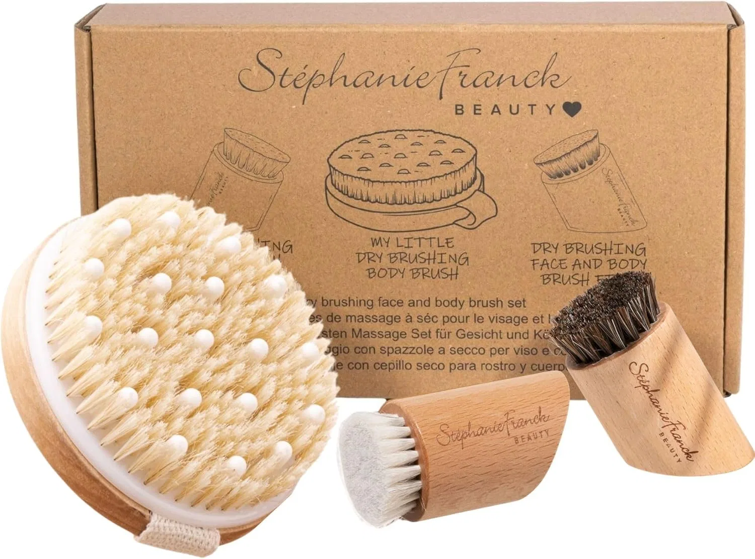 Набор сухих щеток для тела и лица от Stephanie Franck Beauty Stephanie Franck Beauty