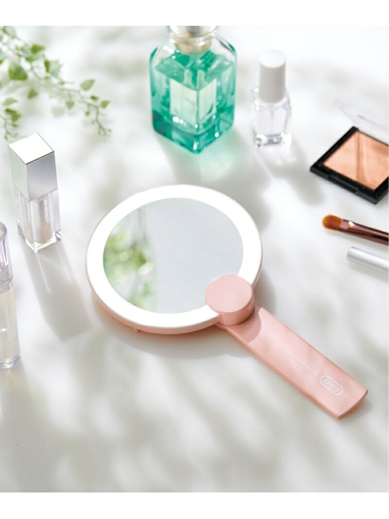 LED-зеркало Toffy Beauty настольное и ручное Toffy, pink