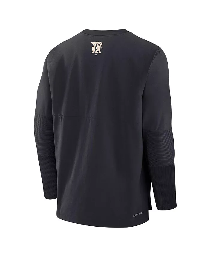 Мужская легкая трикотажная футболка с длинным рукавом Authentic Collection City Connect Texas Rangers, черная Nike — фото 2