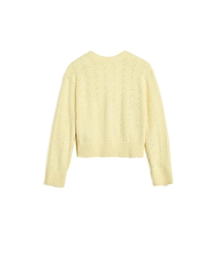 Свитер Pointelle Cardigan abercrombie kids, Anise Flower — фото 2