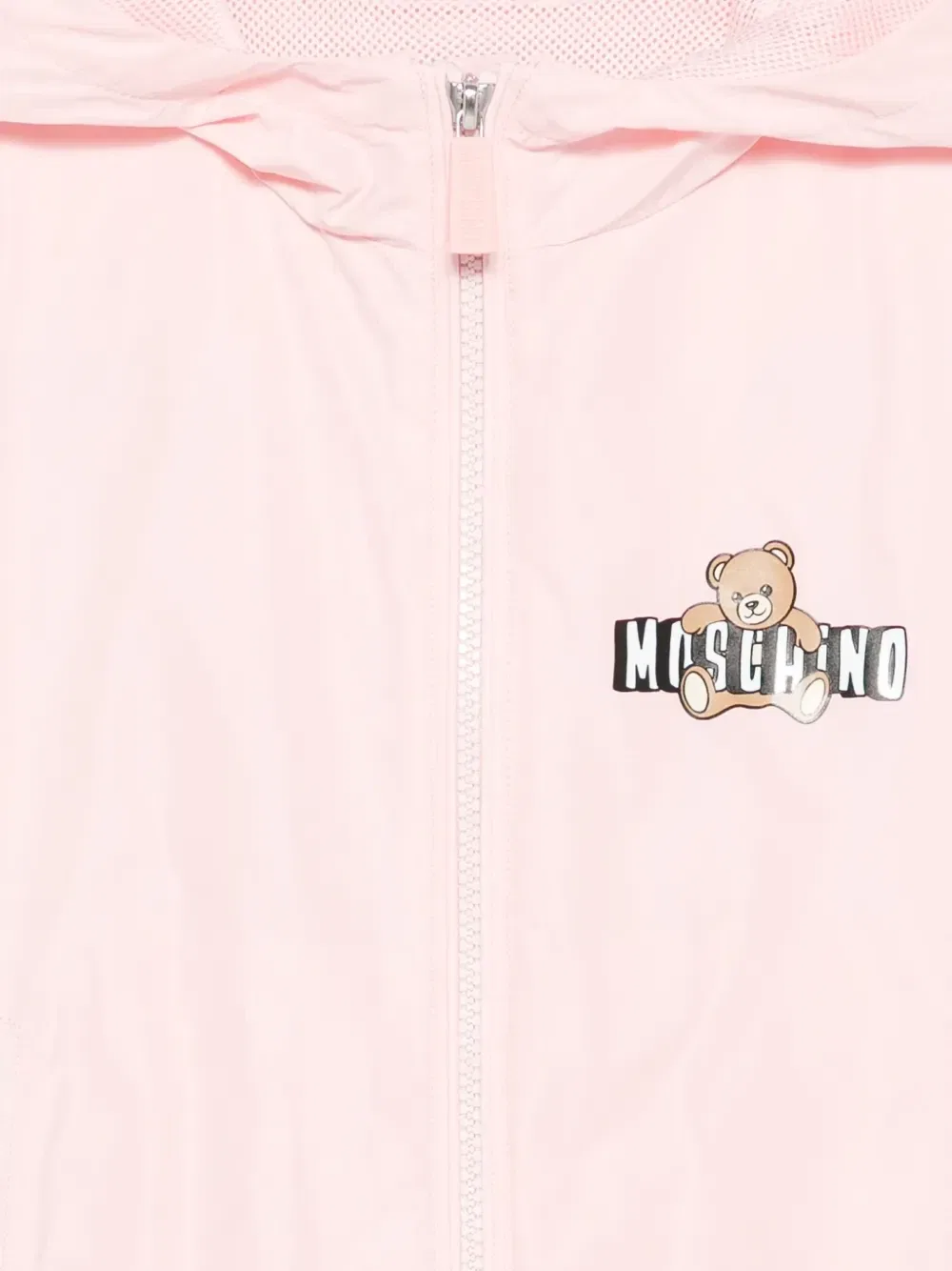 Куртка на молнии с капюшоном Moschino Kids, розовый — фото 3