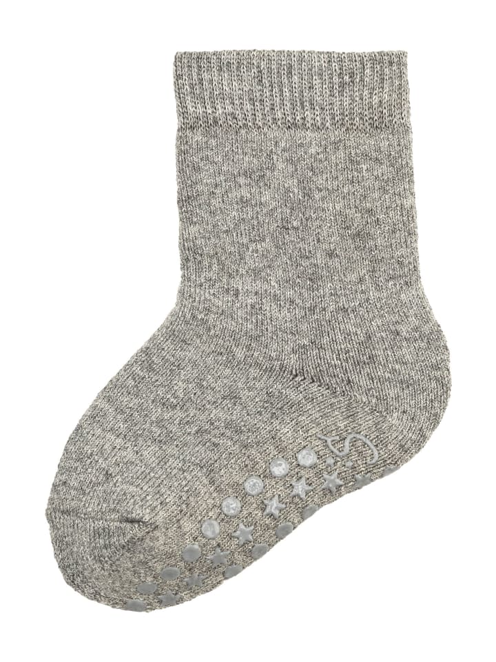 

Носки из АБС-пластика, шерсть, однотонный серый меланж. Sterntaler