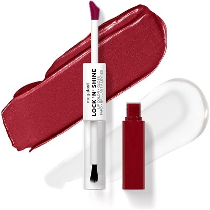

Wet 'n' Wild Megalast Lock n' Shine Двусторонняя краска для губ и прозрачный блеск с витамином Е и формулой, обогащенной маслом жожоба, оттенок Big Pout Energy
