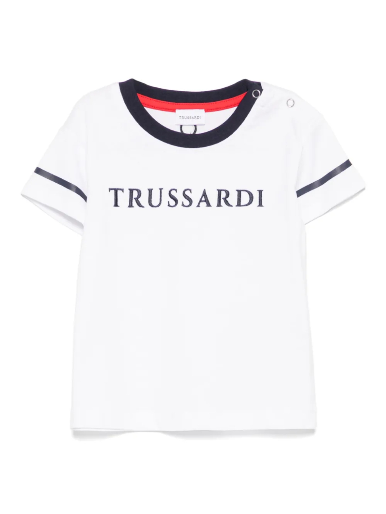 

Футболка с вышитым логотипом TRUSSARDI JUNIOR, белый