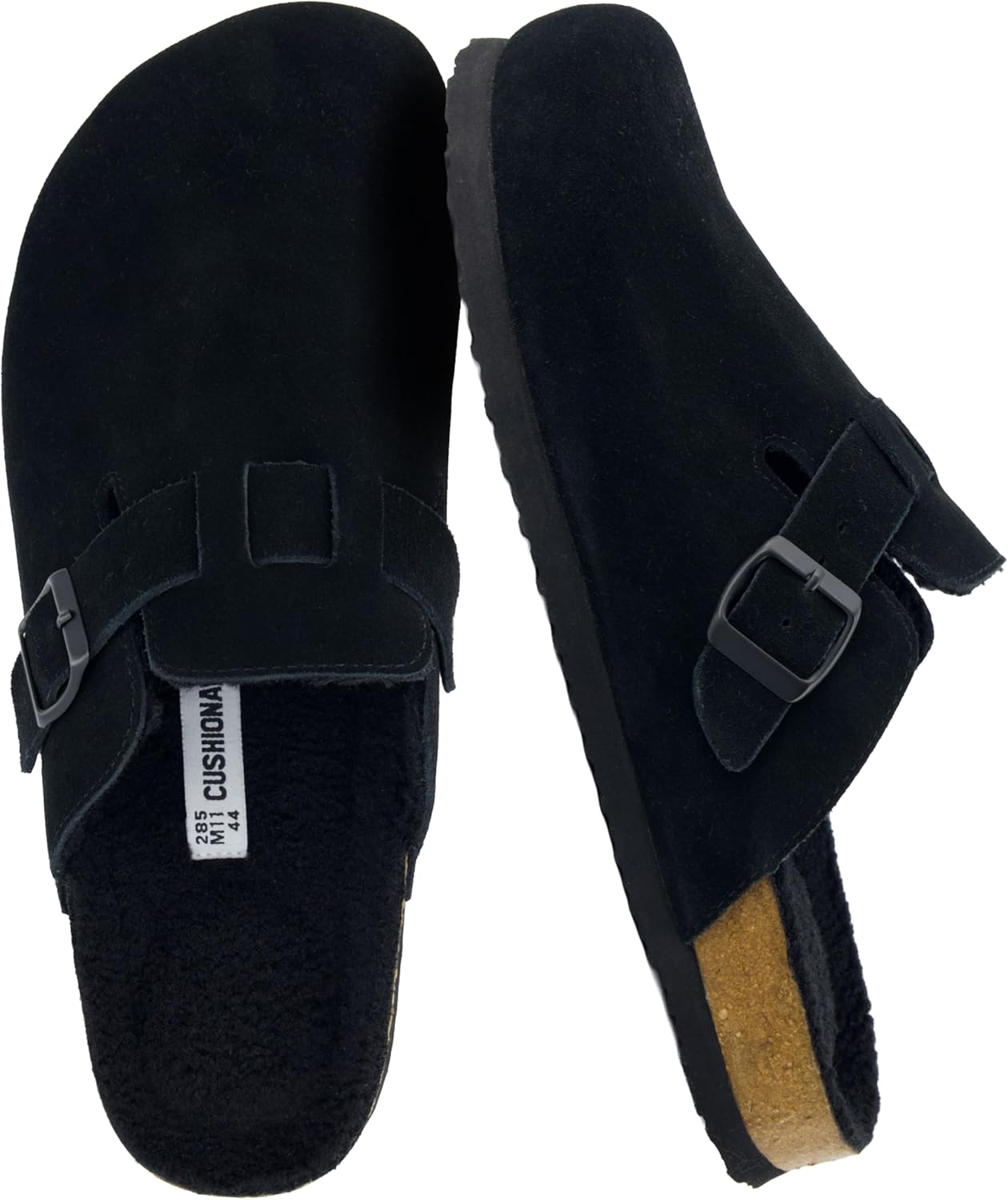 

Мужские сабо CUSHIONAIRE Haze Cozy - повседневная обувь с мягкой стелькой для комфортной носки дома и на улице, черный