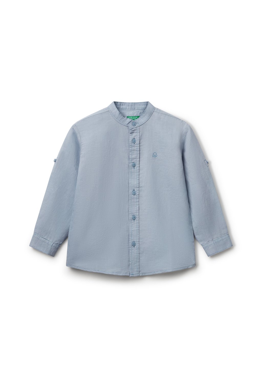 

Рубашка MANDARIN COLLAR United Colors of Benetton, серый