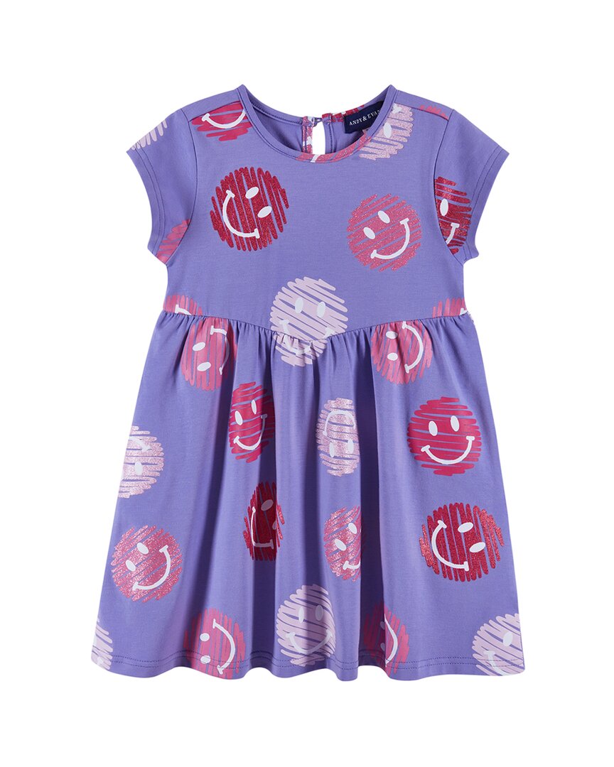 

Энди и Эван Платье из джерси с принтом смайликов Andy & Evan, фиолетовый