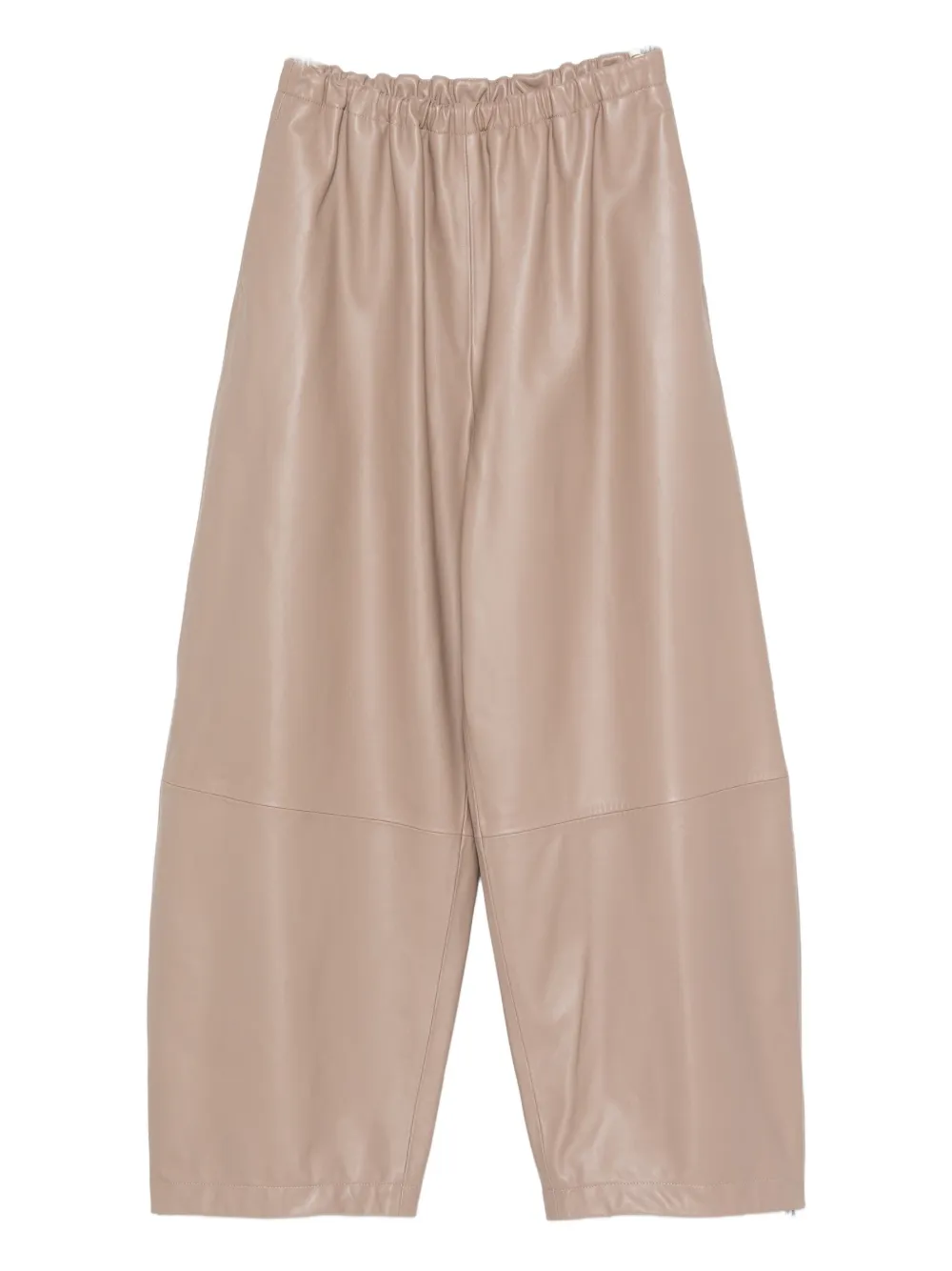 

Укороченные кожаные брюки Fabiana Filippi, нейтральный