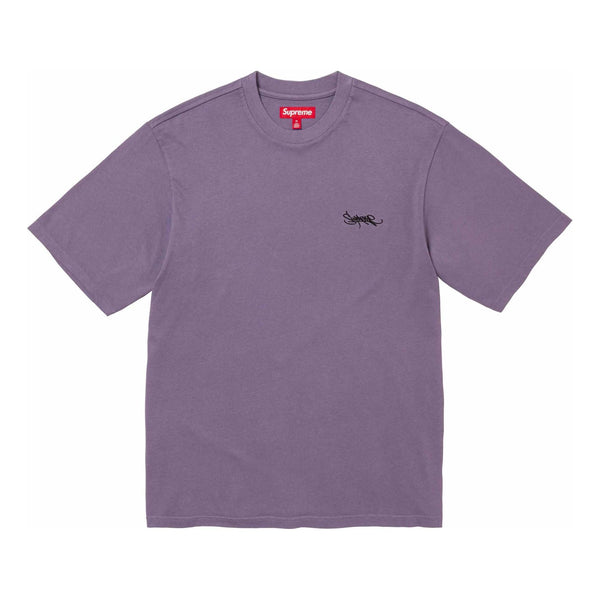 

Футболка washed tag s/s top 'purple' Supreme, фиолетовый