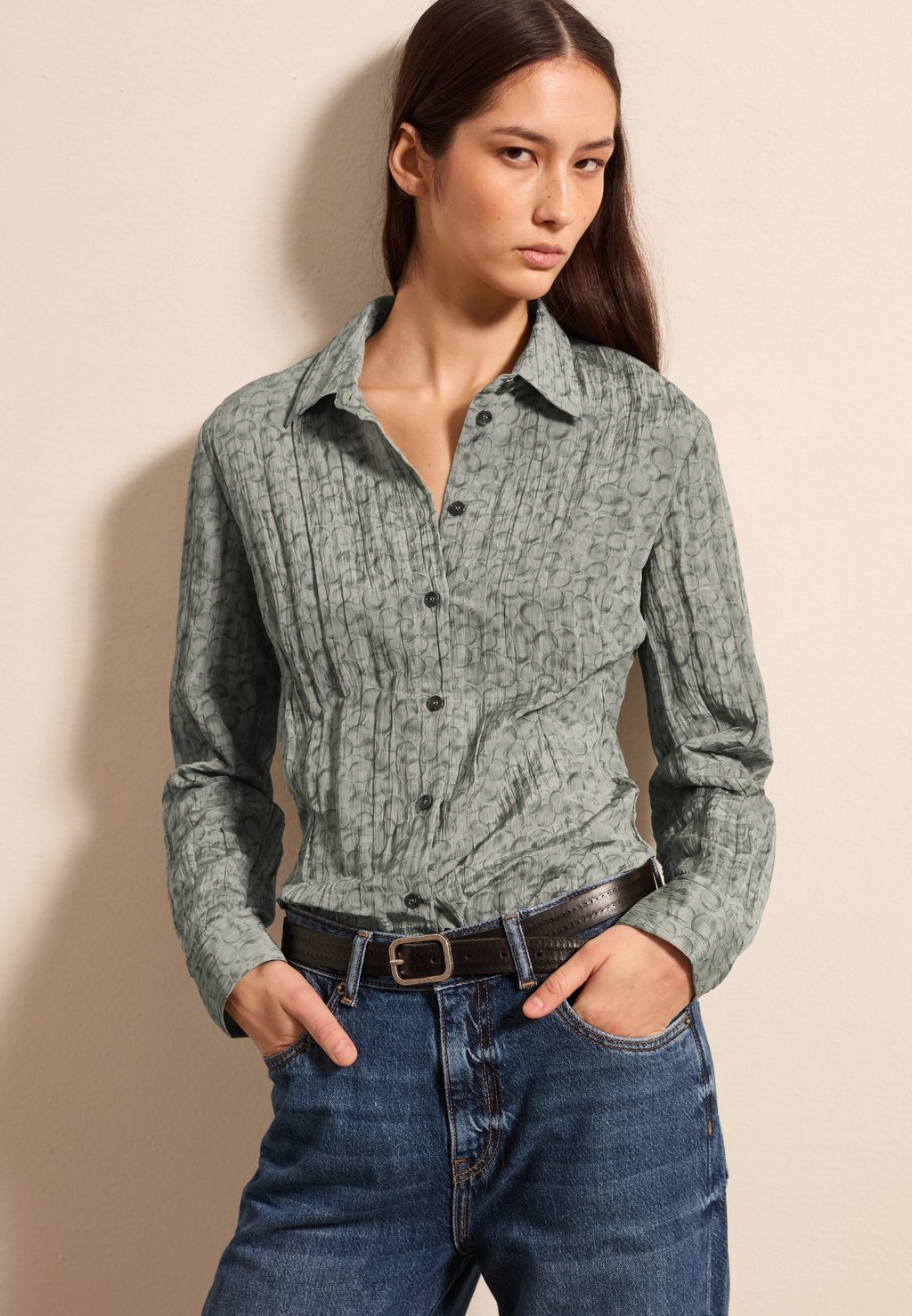 

Рубашка WITH PATTERN Stefanel, зеленый