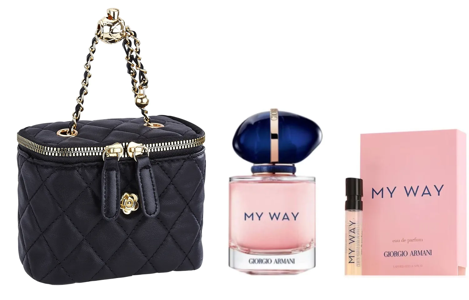 GIORGIO ARMANI Набор духов для женщин, ARMANI Unlimited Women's Eau De Parfum 50ML+Unlimited Deodorant Travel Size+Mini One Shoulder — фото 2