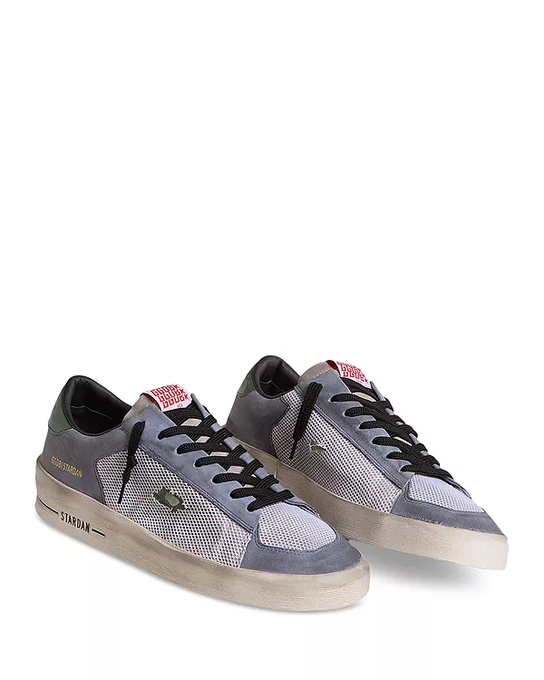 Мужские низкие кроссовки Stardan из замши и сетки Golden Goose, синий — фото 2