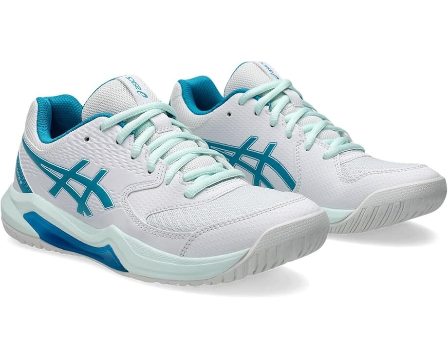 

Кроссовки ASICS GEL-Dedicate 8 Tennis Shoe, цвет White/Teal Blue