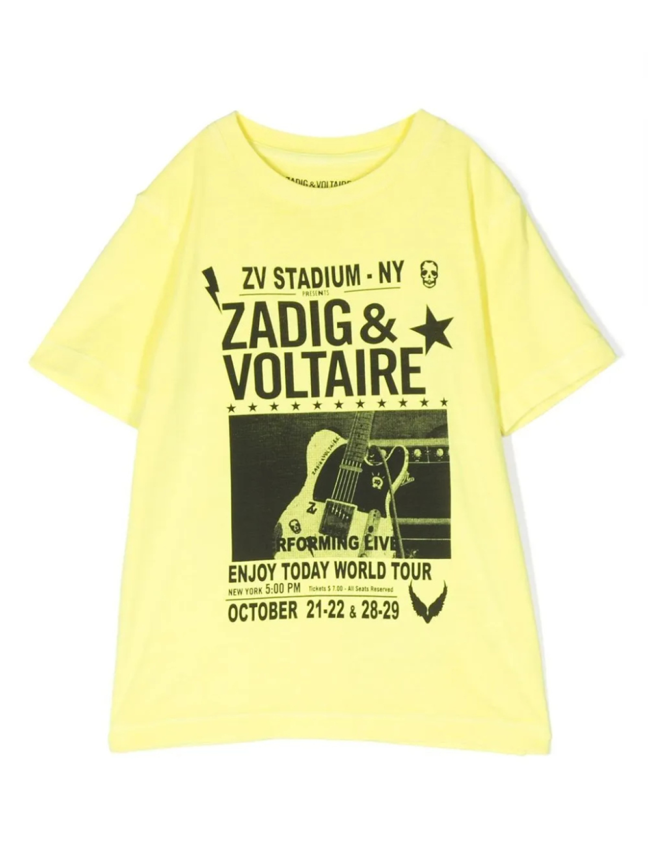 

Zadig & Voltaire Kids футболка с логотипом, желтый