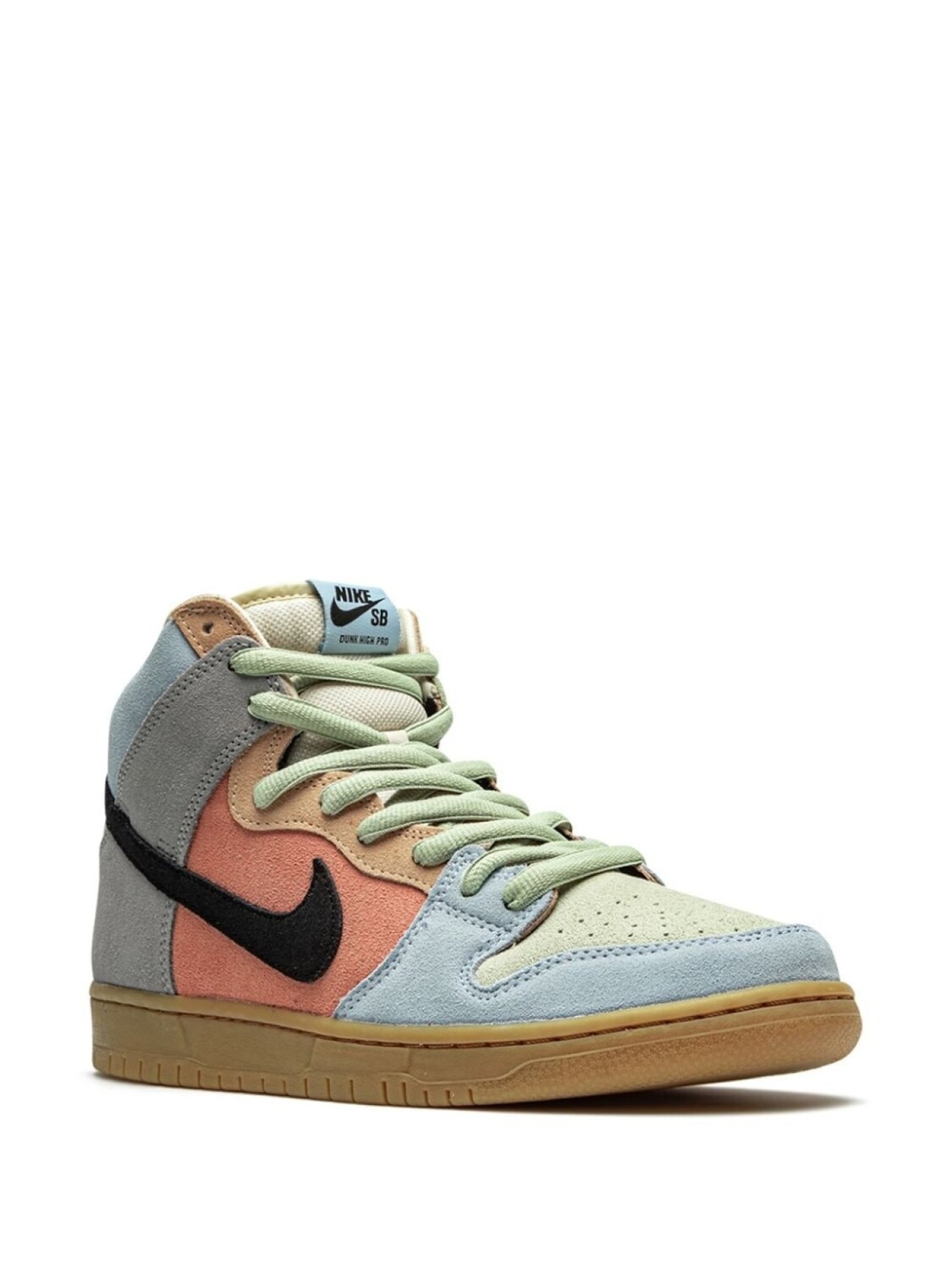 Nike кеды SB Dunk High, зеленый — фото 2