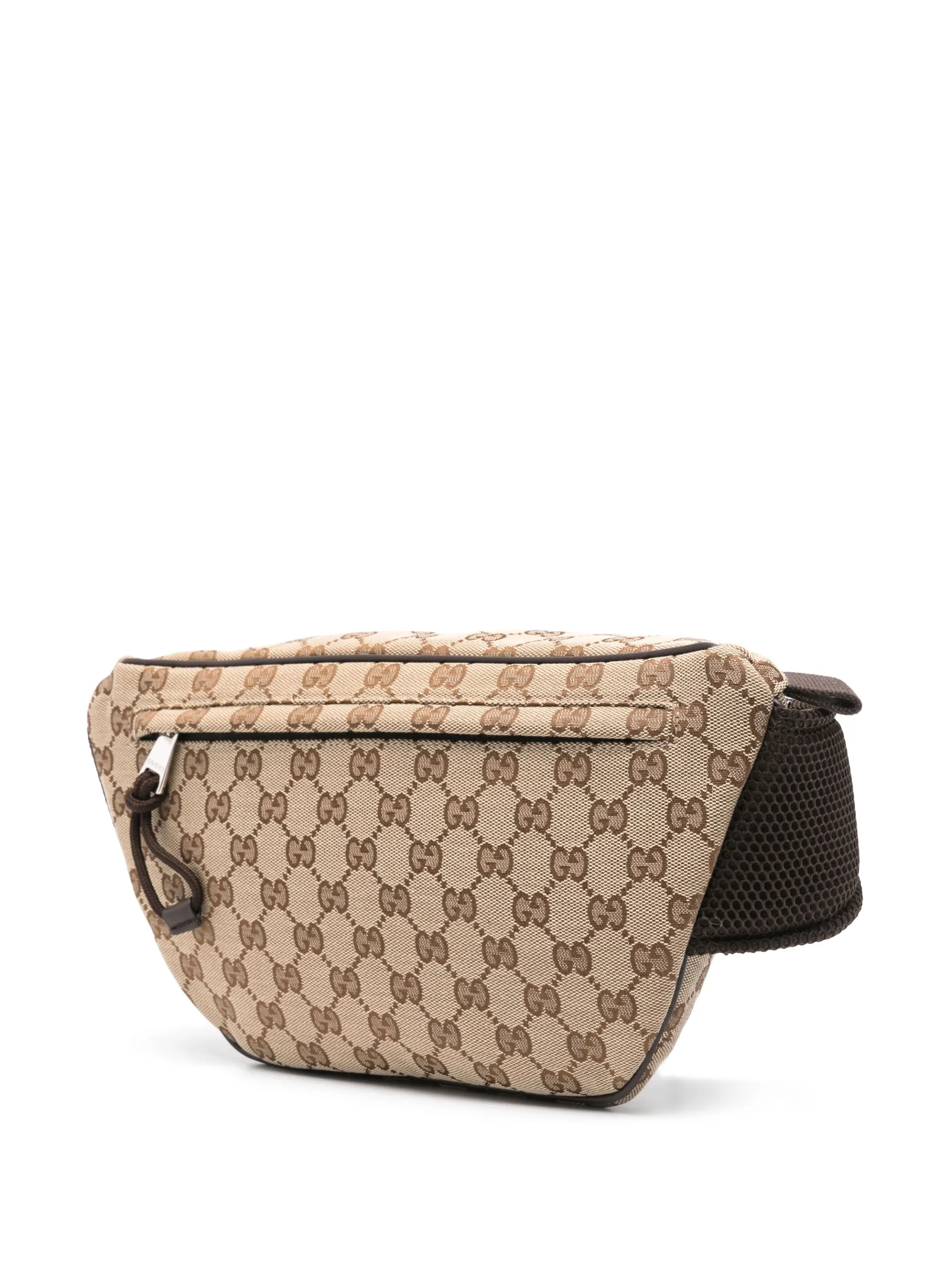 Маленькая поясная сумка с логотипом GG Gucci, бежево-коричневый — фото 3