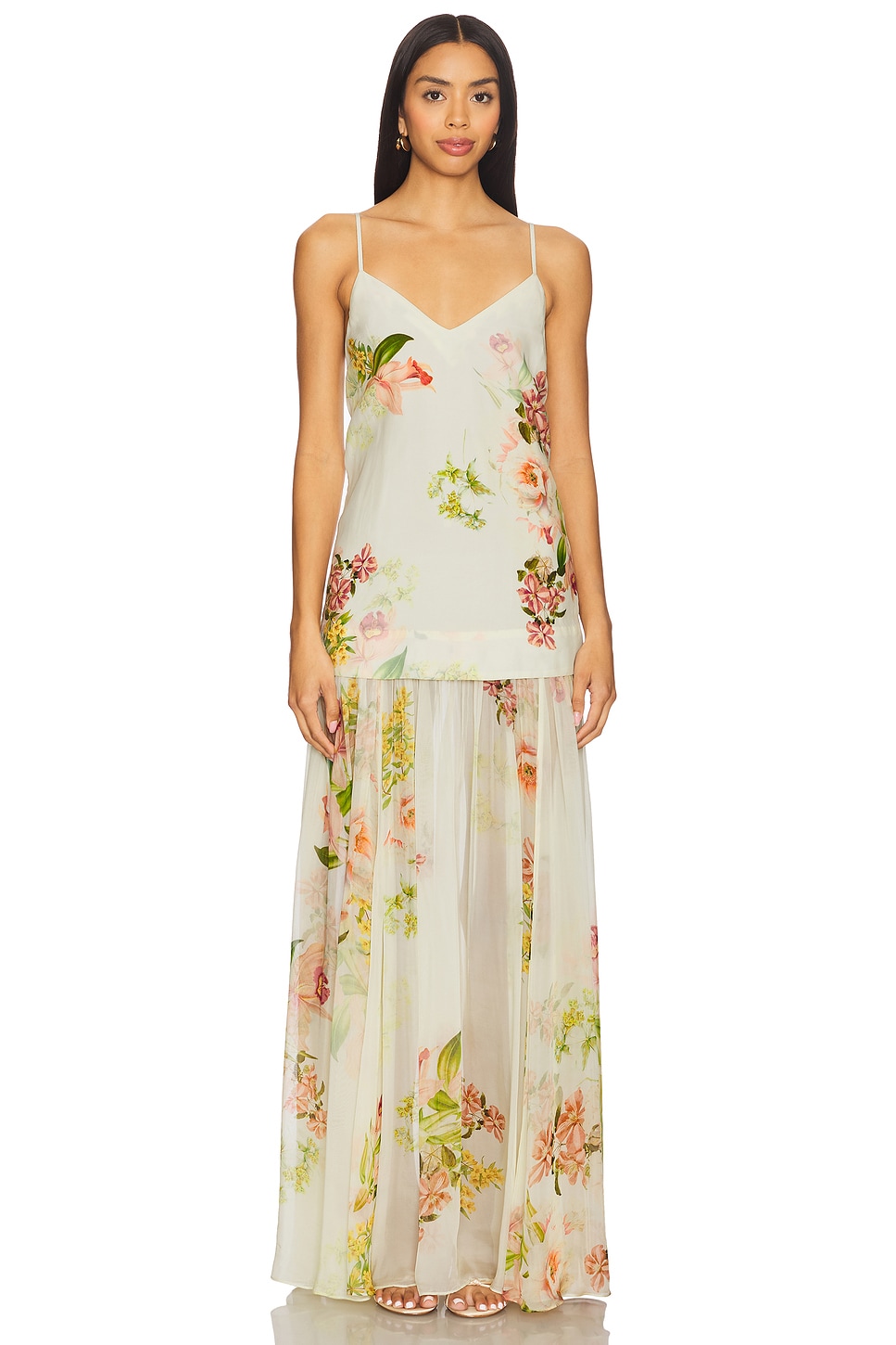 

Длинное платье Hemant And Nandita, ivory floral