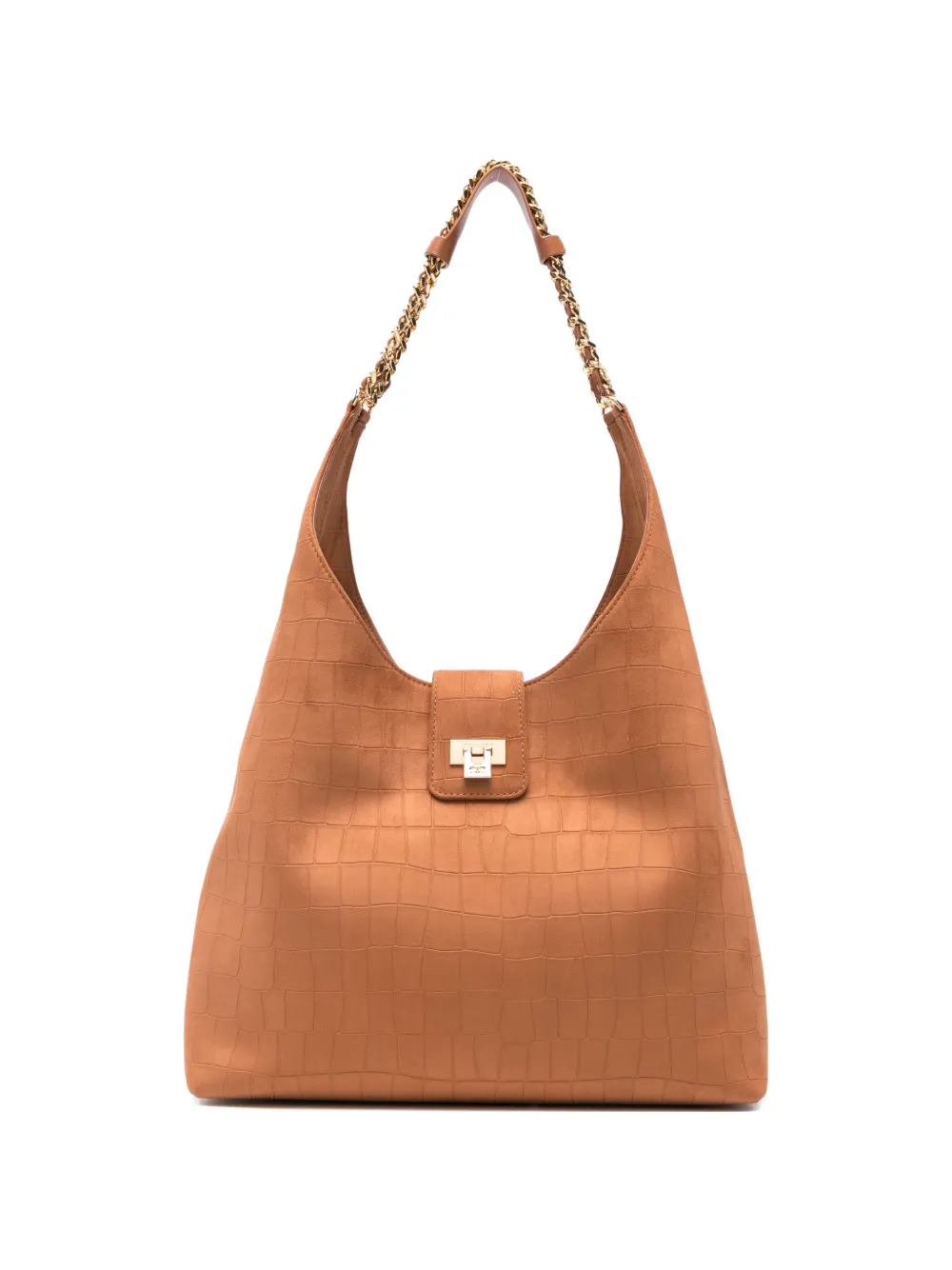 

Сумка с цепочной ручкой под крокодила Elisabetta Franchi, бежевый