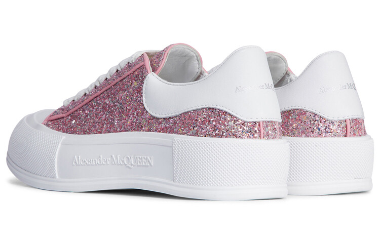 Кроссовки женские Alexander Mcqueen Deck Lifestyle, розовый / белый — фото 3