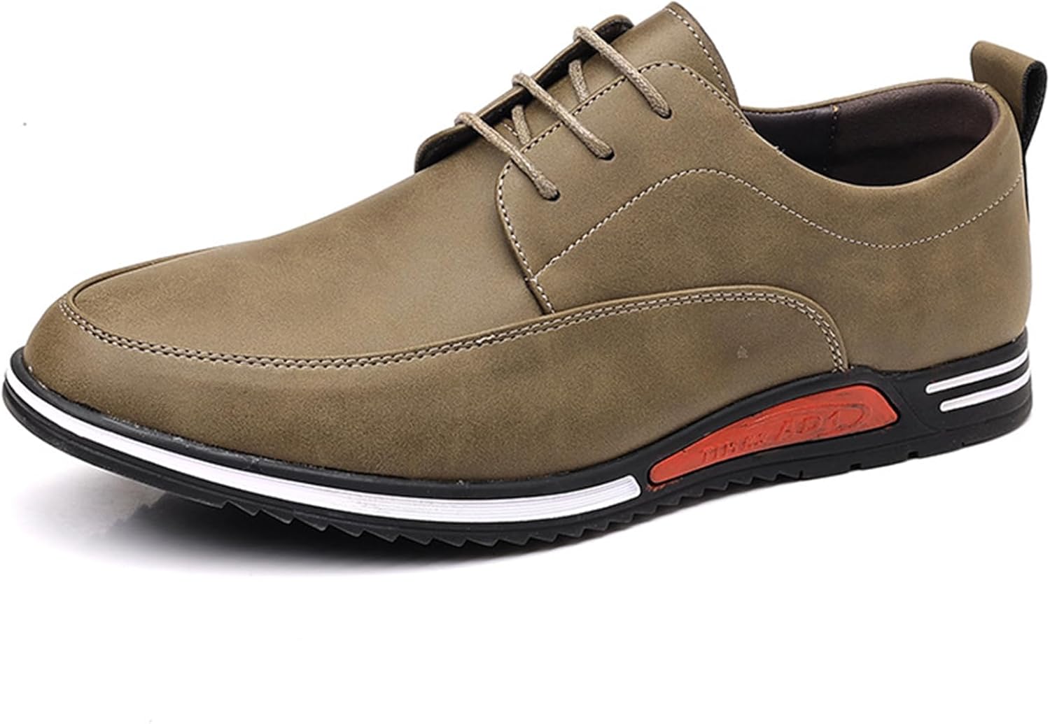 

Мужские кожаные оксфорды повседневные с деловой шнуровкой, плоские, противоскользящие, модные лоферы для работы, прогулок, вождения, оксфордские кроссовки Ghibhna, хаки