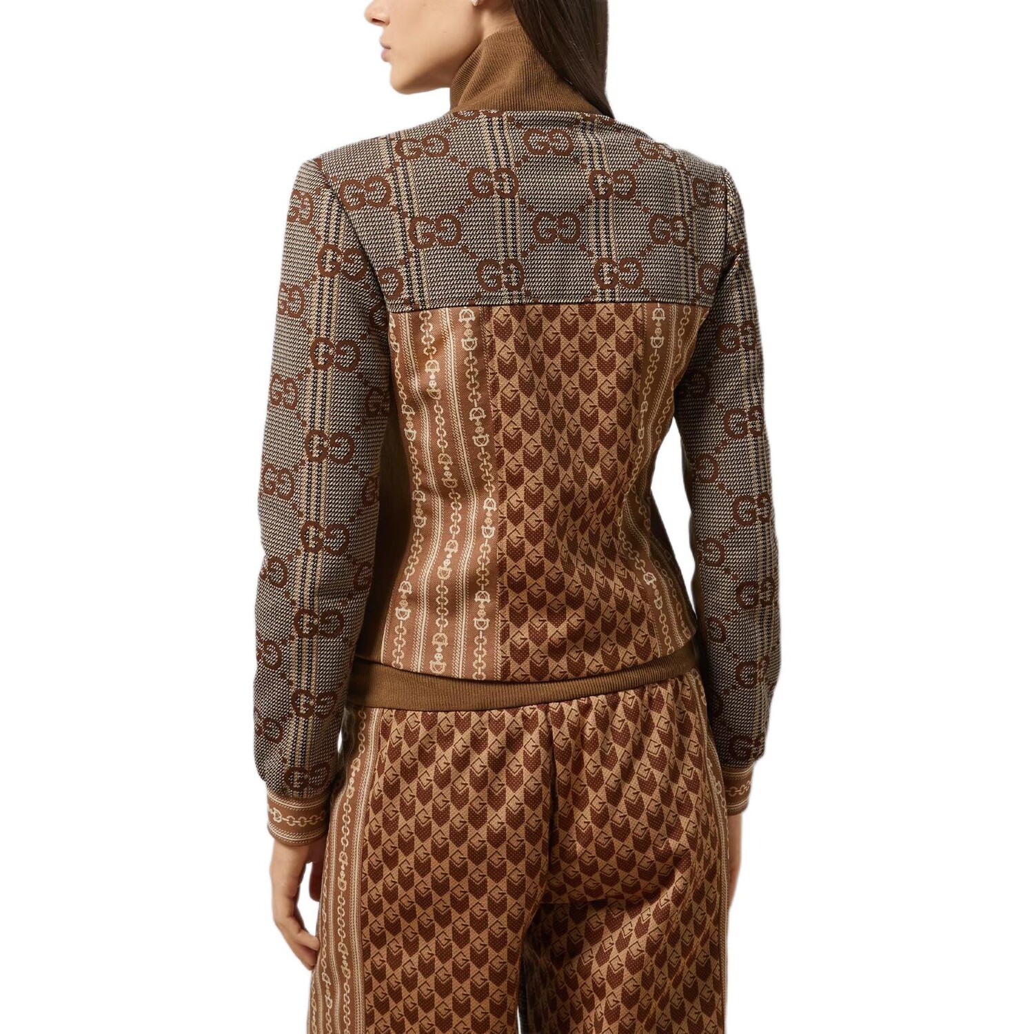 Куртка женская Gucci, классический стиль, коричневый — фото 3