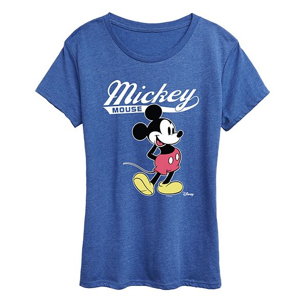 

Женская футболка с принтом Mickey Mouse Varsity Disney, Heather Royal Blue, Синий, Женская футболка с принтом Mickey Mouse Varsity Disney, Heather Royal Blue