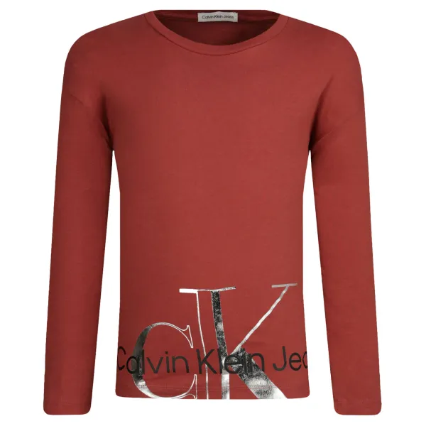 

Блузка стандартного кроя Calvin Klein, бургунди
