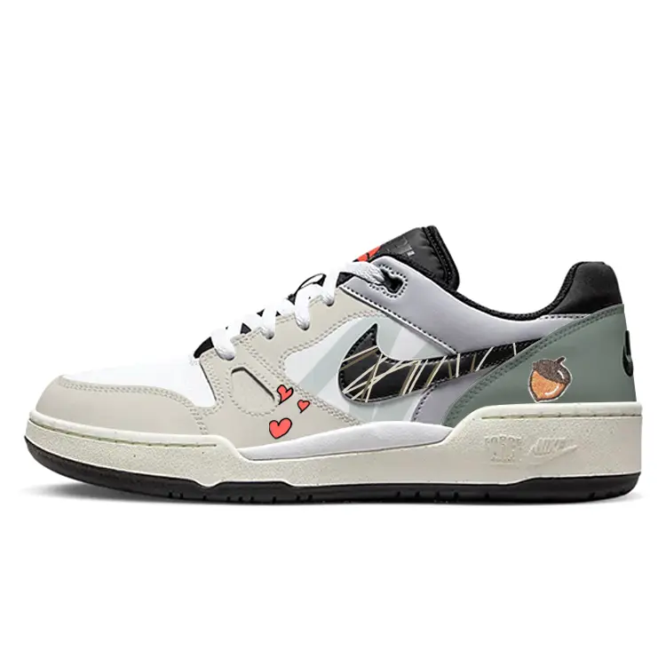 

Nike Кроссовки для скейтбординга Full Force Low Top, мужские, белые, черные