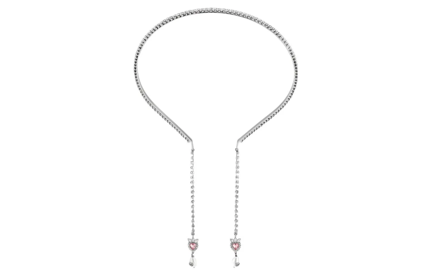 Ободок для волос с кристаллами GUCCI Silver